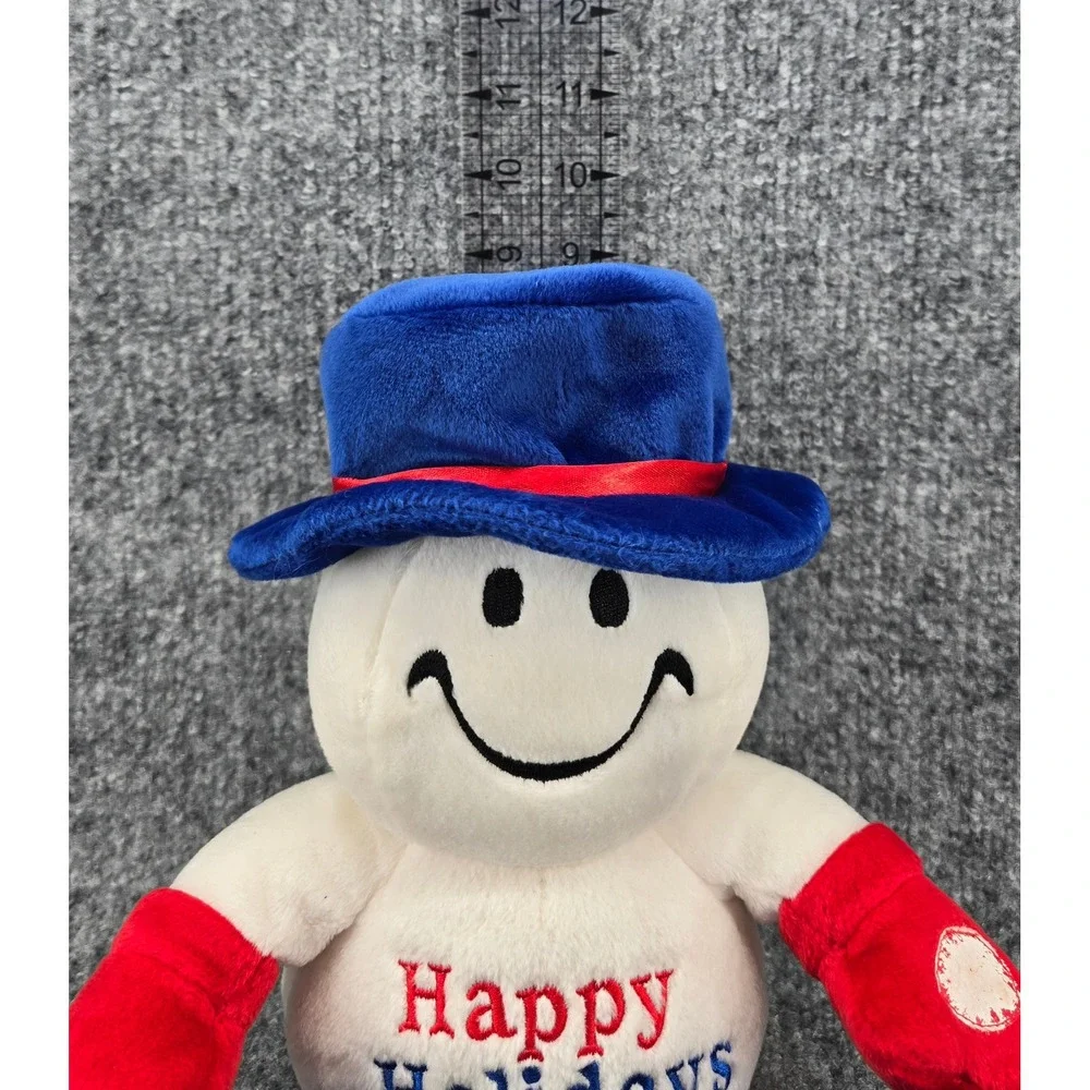 Vtg Dan Dee Tickle Wiggle Animated Plush Snowman Happy Holidays Christmas Works